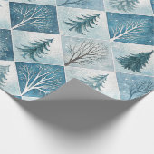 Aesthetic Holiday Checkered Wrapping Paper Geschenkpapier (Ecke)