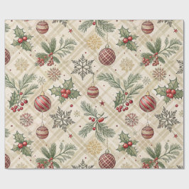 Aesthetic Holiday Checkered Wrapping Paper Geschenkpapier