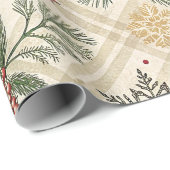 Aesthetic Holiday Checkered Wrapping Paper Geschenkpapier (Rolleneckpunkt)