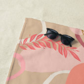 Aesthetic Leaf Design Strandtuch (Beispiel)