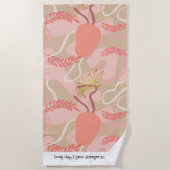 Aesthetic Leaf Design Strandtuch (Vorderseite)
