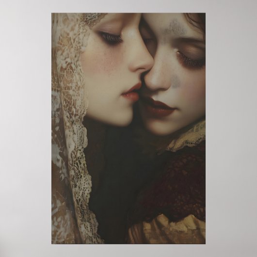 Aesthetic Lesbian Dark Romance Art Printable, Mood Poster (Vorne)