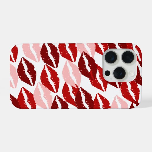 Aesthetic Lips Pattern Phone Case iPhone Hülle (Rückseite (Horizontal))