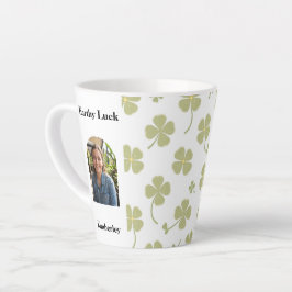 Aesthetic Lucky Charm Four Leaf Clover Custom Milchtasse