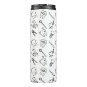Aesthetic Minimalist Dental Icons Pattern Thermal  Thermosbecher (Rückseite)