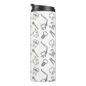 Aesthetic Minimalist Dental Icons Pattern Thermal  Thermosbecher (Nach rechts gedreht)