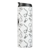 Aesthetic Minimalist Dental Icons Pattern Thermal Thermosbecher (Nach rechts gedreht)