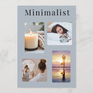 Aesthetic Minimalist Photo Collage Room Decor Card Karte