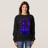 Aesthetic Modern Style Japan Glow City Streets Lig Sweatshirt (Vorne ganz)