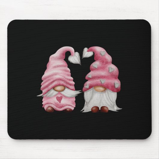 Aesthetic Nk Gnome Valentines Day Decor For Women Mousepad (Vorne)
