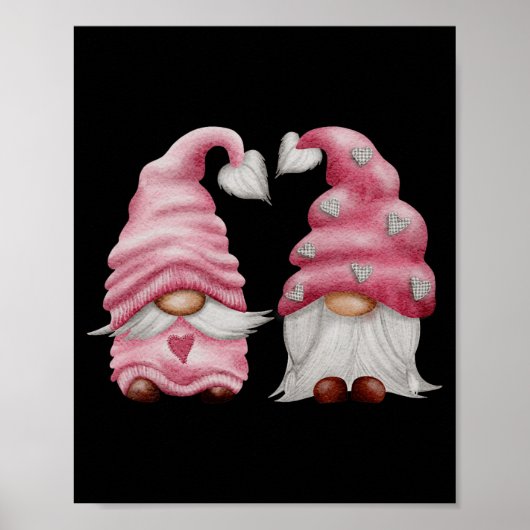 Aesthetic Nk Gnome Valentines Day Decor For Women  Poster (Vorne)