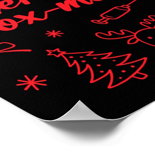 Aesthetic Nurse Injector Botox Er Xmas Merry Tox-m Poster (Ecke)