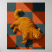 Aesthetic Orange Cat Cozy Modern Pet Wall Art Poster (Vorne)