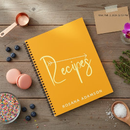 Aesthetic Orange Recipe Journal | Cute Blank Pages Notizblock