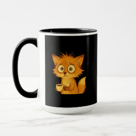 Aesthetic Overwhelmed Fox • Cute Chaos Coffee Tasse
