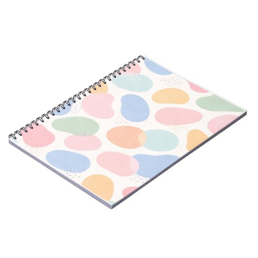 Aesthetic Pastel Abstract Shapes Spiral Notebook  Notizblock (Linke Seite)