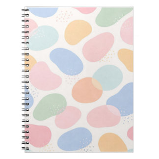 Aesthetic Pastel Abstract Shapes Spiral Notebook  Notizblock