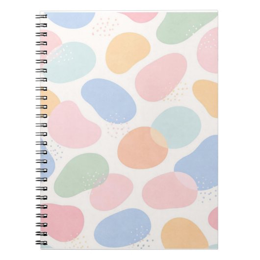 Aesthetic Pastel Abstract Shapes Spiral Notebook  Notizblock (Vorderseite)
