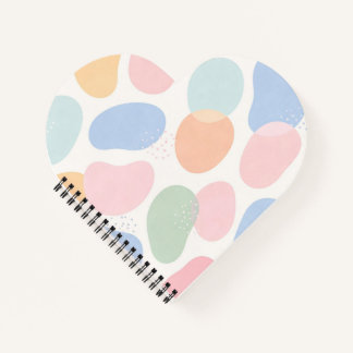 Aesthetic Pastel Abstract Shapes Spiral Notebook  Notizblock