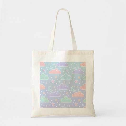 Aesthetic Pastel Cloud Canvas Tote Bag Tragetasche (Vorne)