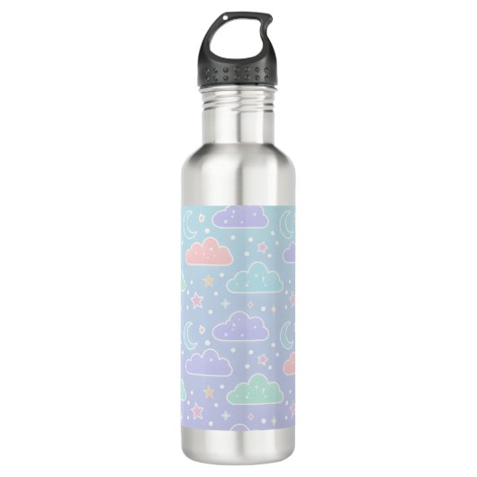 Aesthetic Pastel Cloud Water Bottle Edelstahlflasche (Vorderseite)