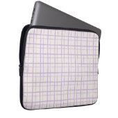 Aesthetic Pastel Hand Drawn Grid Dusty Lilac Laptopschutzhülle (Vorne Rechts)