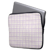 Aesthetic Pastel Hand Drawn Grid Dusty Lilac Laptopschutzhülle (Vorderseite Links)