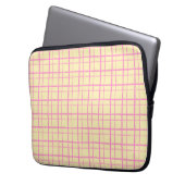 Aesthetic Pastel Hand Drawn Grid Sunshine Yellow Laptopschutzhülle (Vorderseite Links)