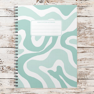 Aesthetic Pastel Liquid Swirl Abstract Composition Notizblock
