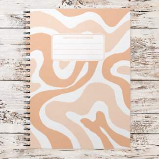 Aesthetic Pastel Liquid Swirl Abstract Composition Notizblock