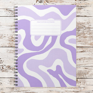Aesthetic Pastel Liquid Swirl Abstract Composition Notizblock
