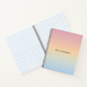 Aesthetic Pastel Ombre Lines Personalized Notebook Notizblock (Innenseite)
