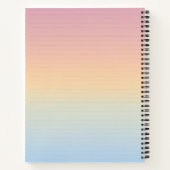 Aesthetic Pastel Ombre Lines Personalized Notebook Notizblock (Rückseite)