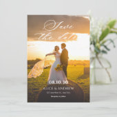 Aesthetic photo wedding save the date (Stehend Vorderseite)