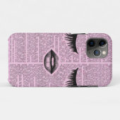 Aesthetic Pink Face Art Tough iPhone Case (Rückseite (Horizontal))