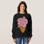 Aesthetic Pink Snake Ice Cream Sweatshirt (Vorne ganz)