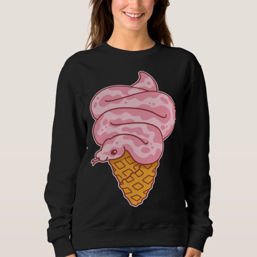 Aesthetic Pink Snake Ice Cream Sweatshirt (Vorderseite)