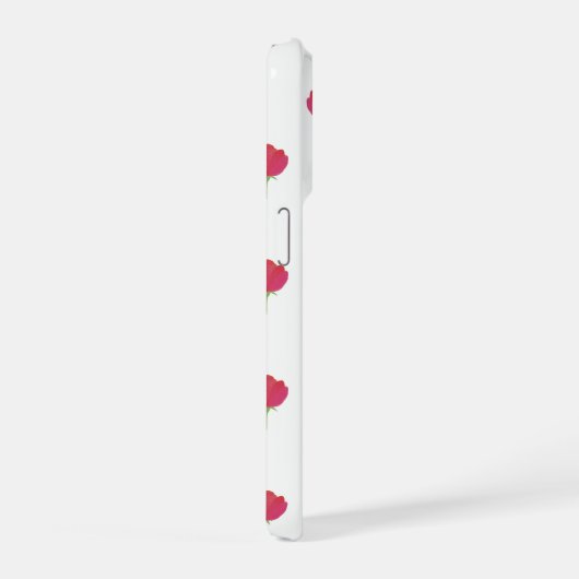 Aesthetic pink tulip flower pattern phone case iPhone hülle (Rechte Seite)