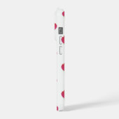 Aesthetic pink tulip flower pattern phone case iPhone hülle (Linke Seite)