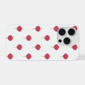 Aesthetic pink tulip flower pattern phone case iPhone hülle (Rückseite (Horizontal))