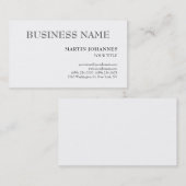 Aesthetic Professional Chic Black & White  Visitenkarte (Vorne/Hinten)