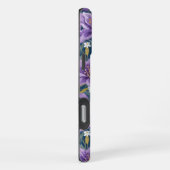 Aesthetic Purple Lily Floral Watercolor iPhone Hülle (Rechte Seite)