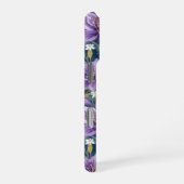 Aesthetic Purple Lily Floral Watercolor iPhone Hülle (Rechte Seite)