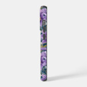 Aesthetic Purple Lily Floral Watercolor iPhone Hülle (Linke Seite)