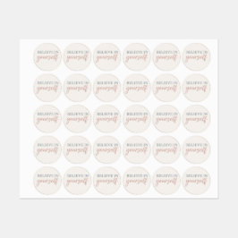 Aesthetic Quote – Minimal Pastel Motivation Etiketten