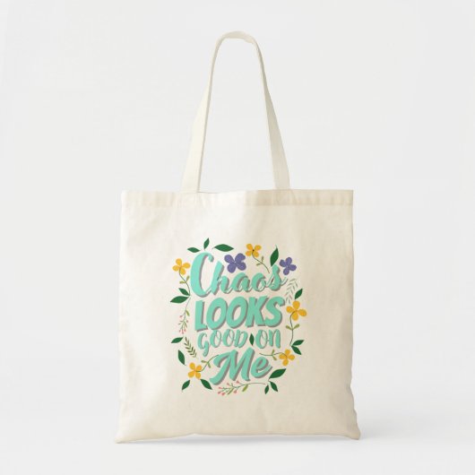 Aesthetic Quote Tote Bag Tragetasche (Vorne)