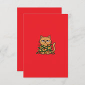 Aesthetic Red Background | Minimalist Design Begleitkarte (Vorne/Hinten)