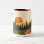 Aesthetic Retro Hiking Club Personalized Gift Tasse (Zentrum)