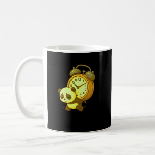 Aesthetic Sleepy Panda • Oversized Alarm Clock Kaffeetasse (Links)