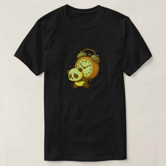 Aesthetic Sleepy Panda • Oversized Alarm Clock  T-Shirt (Design vorne)